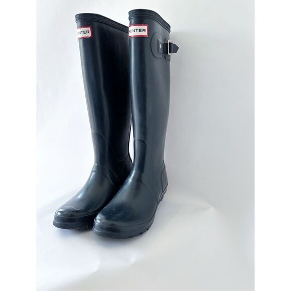 Hunter original tall rainboots navy blue size 7/8 - Picture 3 of 12